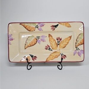 Floral Rectangular Ceramic Platter by HOME